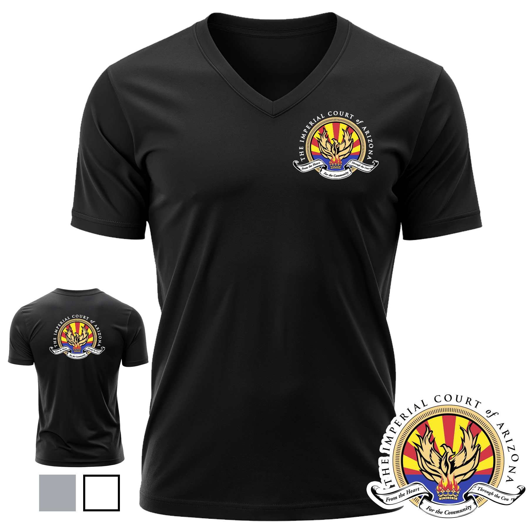 Imperial Court: V-Neck Logo Tee