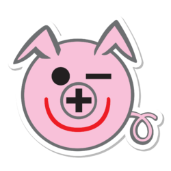 Friendly Pig Sticker