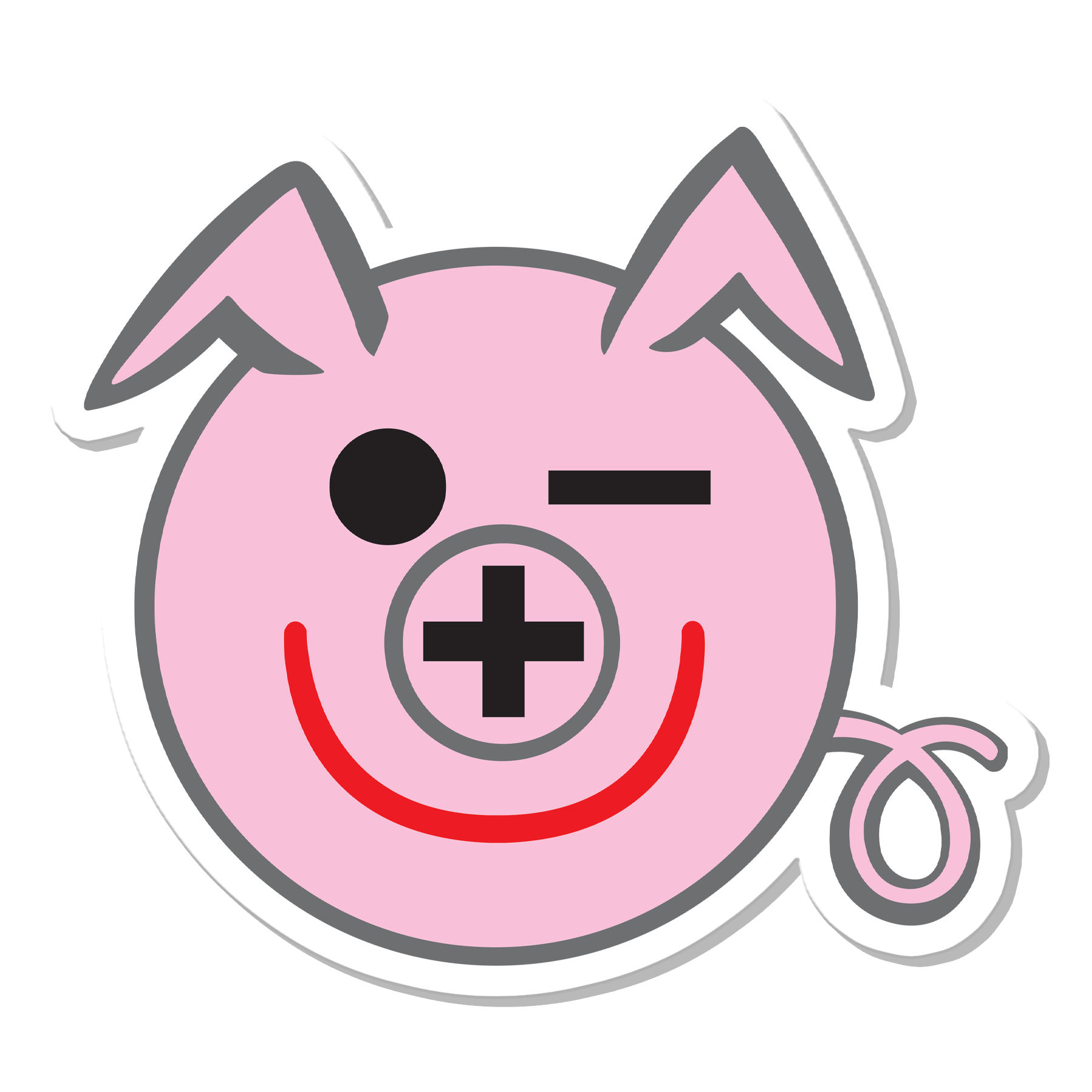 Friendly Pig Sticker