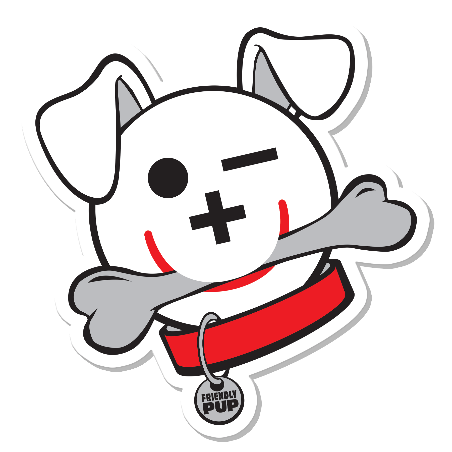 Friendly Pup Sticker