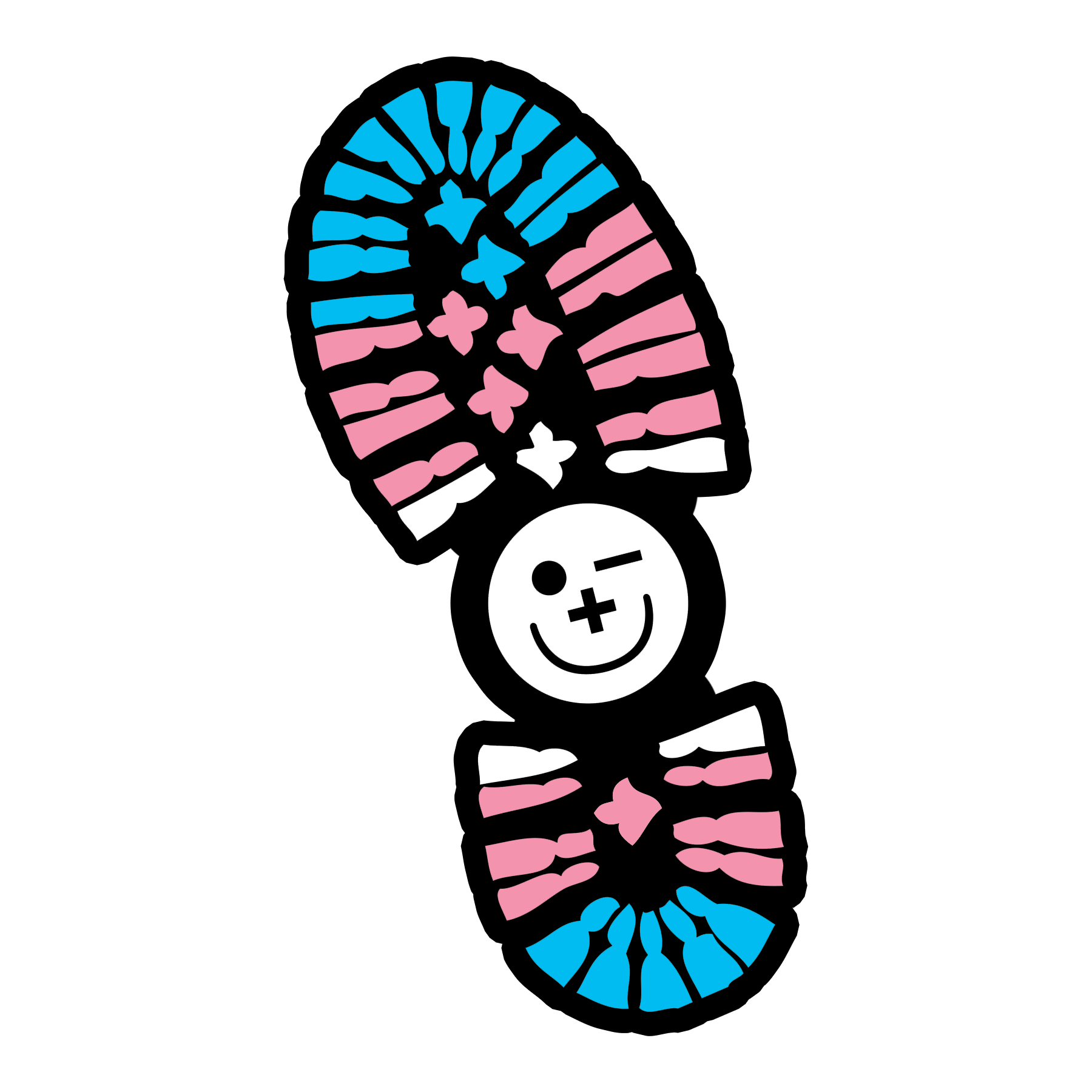 Trans Pride Boot Print Sticker
